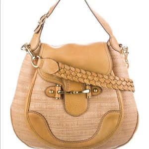 GUCCI Large Raffia New Pelham Bag -EUC!